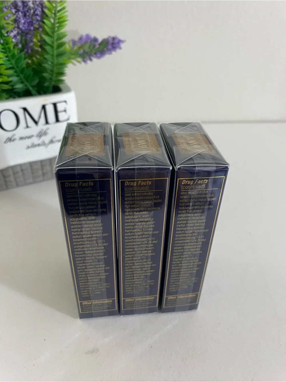 3x Estée Lauder Double Wear Sheer Long Wear Makeup Foundation, 6W1 Sandalwood